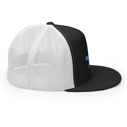 EHAD trucker cap White & Black hat, Blue EHAD