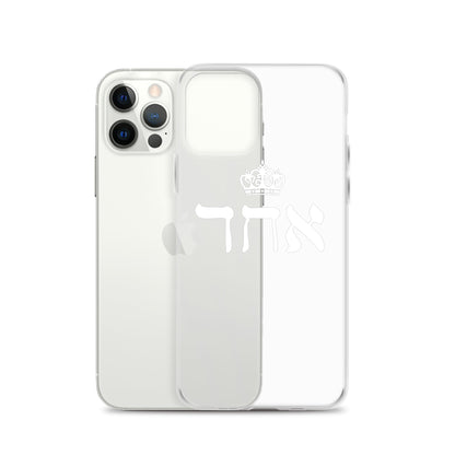 ECHAD with Crown, WHITE, Clear Case for iPhone®