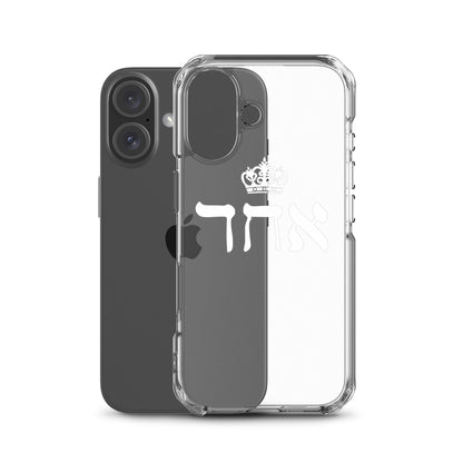 ECHAD with Crown, WHITE, Clear Case for iPhone®