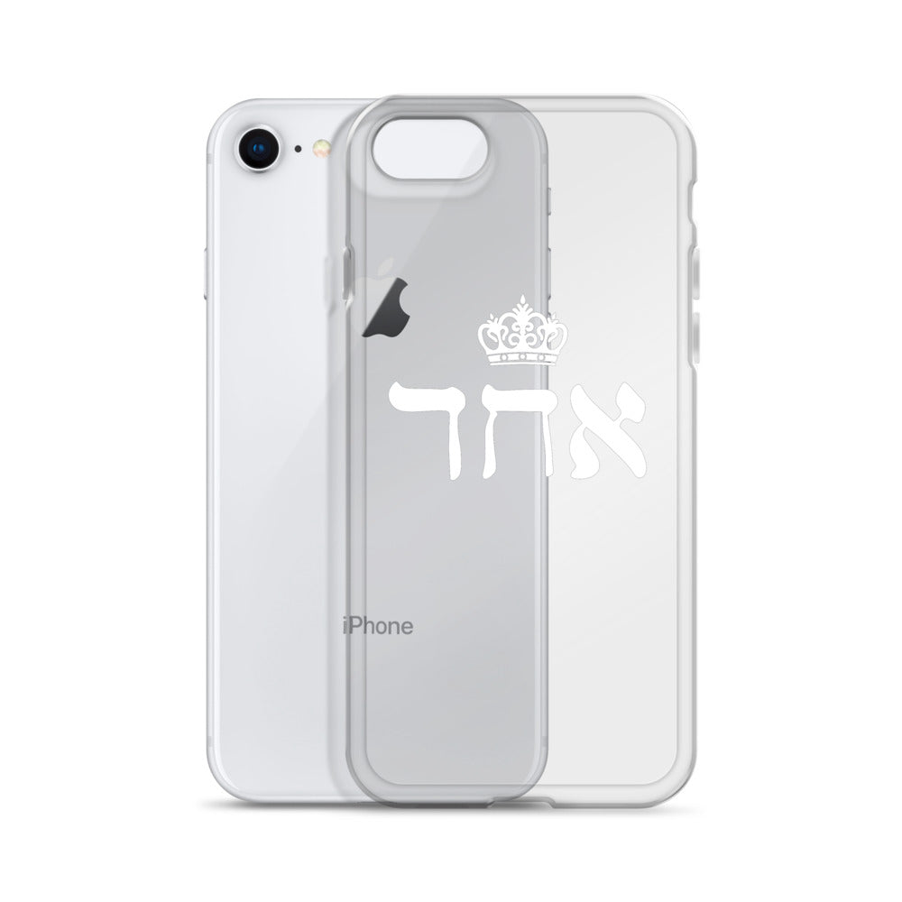 ECHAD with Crown, WHITE, Clear Case for iPhone®