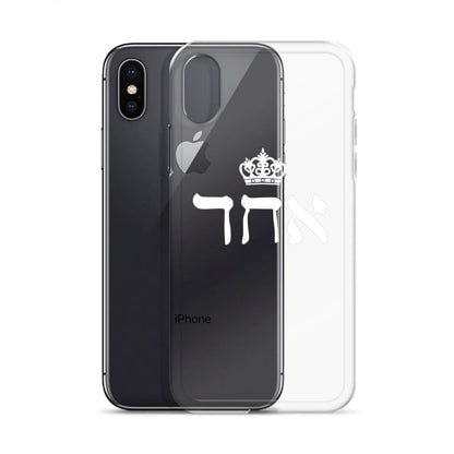 ECHAD with Crown, WHITE, Clear Case for iPhone®