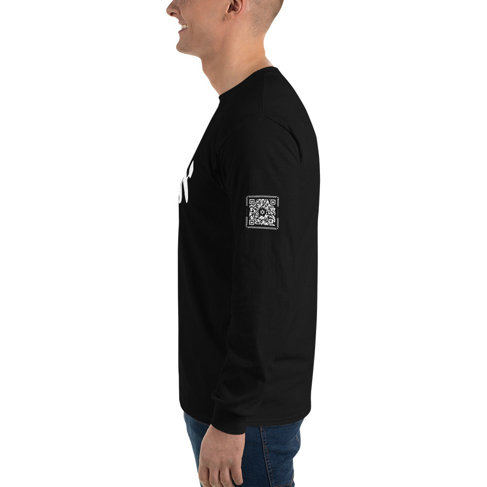 ECHAD with Crown, Black & White Unisex Long Sleeve Shirt