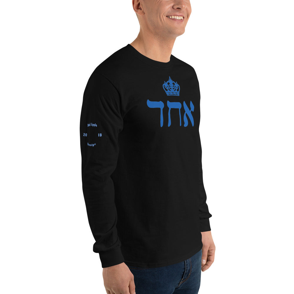 ECHAD with Crown, Black & Blue Unisex Long Sleeve Shirt