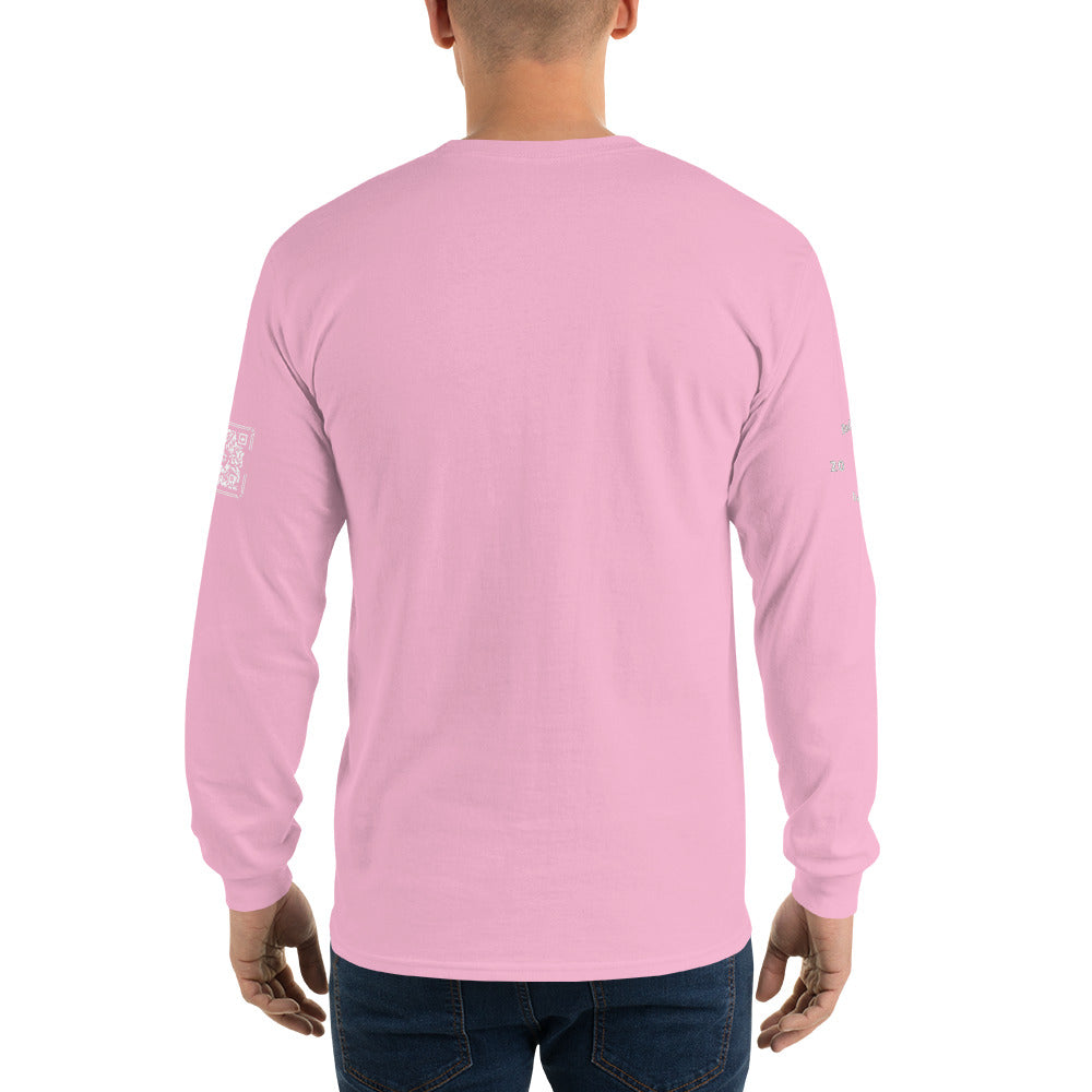 ECHAD with Crown, Pink & White Unisex Long Sleeve Shirt