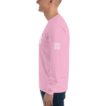 ECHAD with Crown, Pink & White Unisex Long Sleeve Shirt