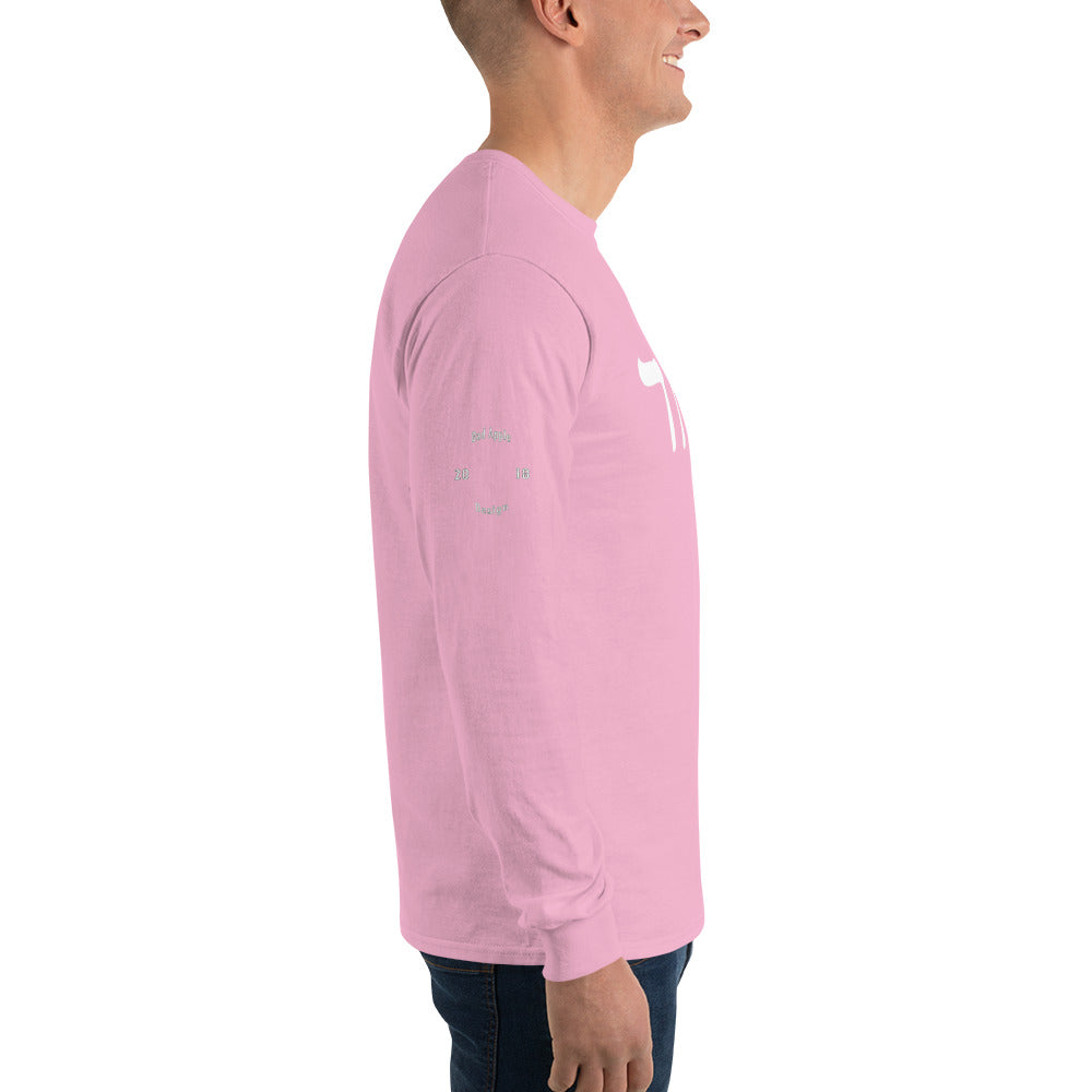 ECHAD with Crown, Pink & White Unisex Long Sleeve Shirt