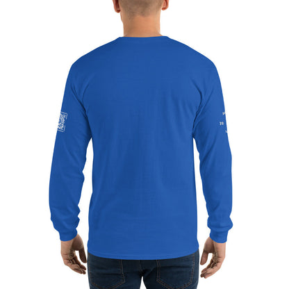 ECHAD with Crown, Blue & White Unisex Long Sleeve Shirt