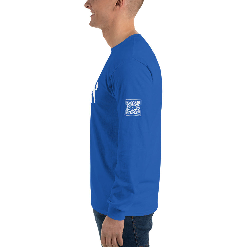 ECHAD with Crown, Blue & White Unisex Long Sleeve Shirt