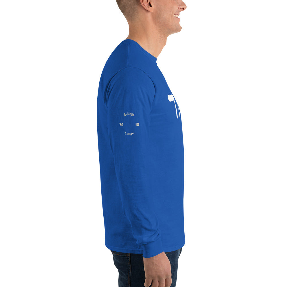 ECHAD with Crown, Blue & White Unisex Long Sleeve Shirt