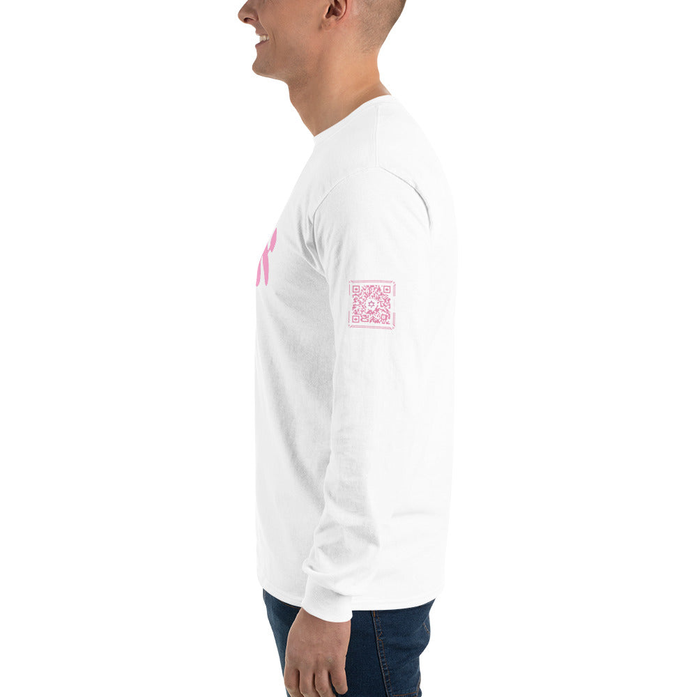 ECHAD with Crown, White & Pink Unisex Long Sleeve Shirt