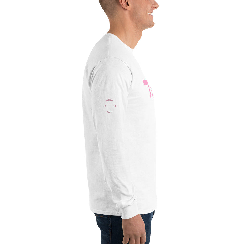 ECHAD with Crown, White & Pink Unisex Long Sleeve Shirt